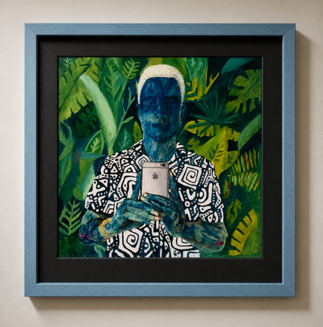 Black/white framed graffiti drawing