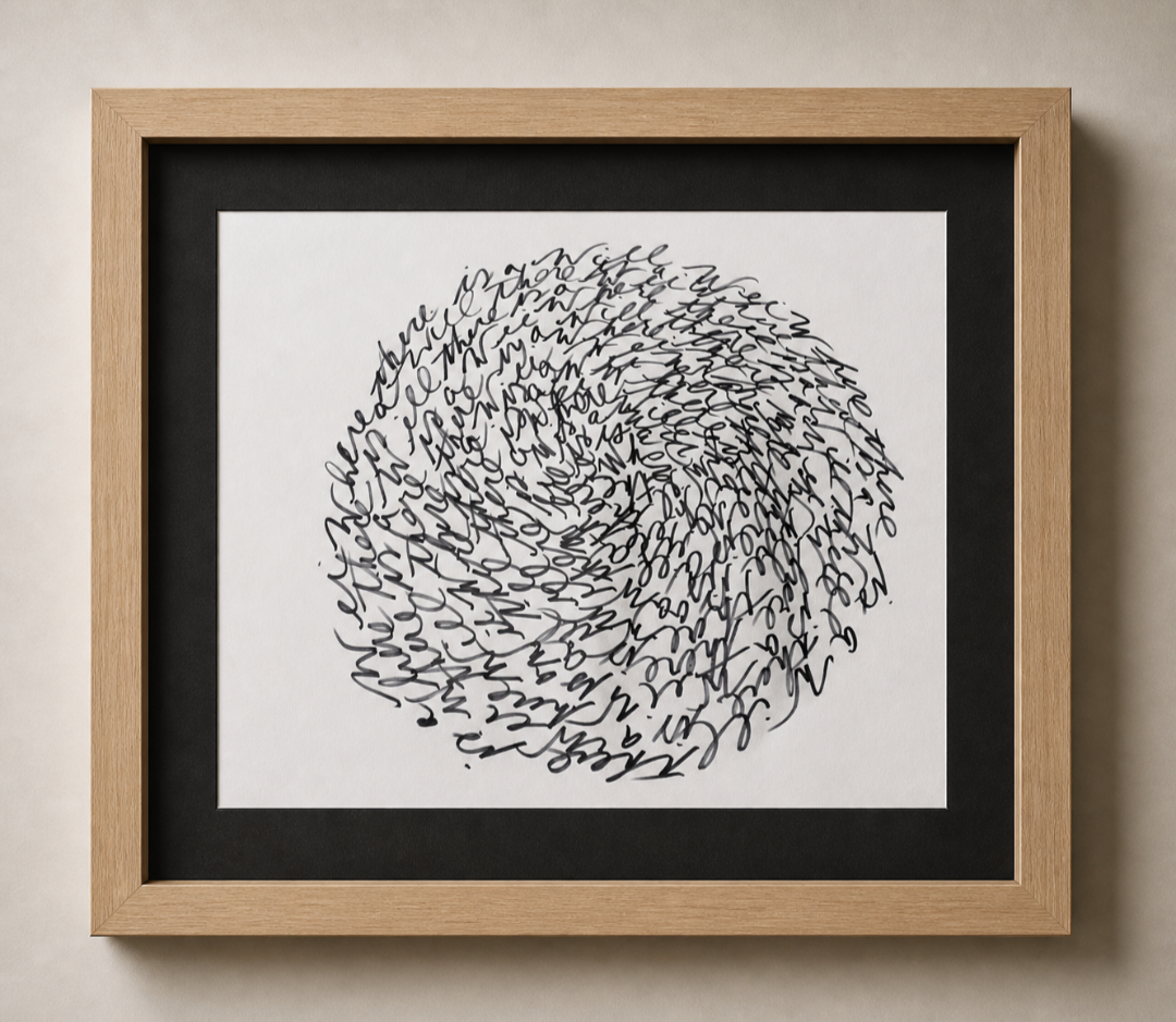 Circular script drawing