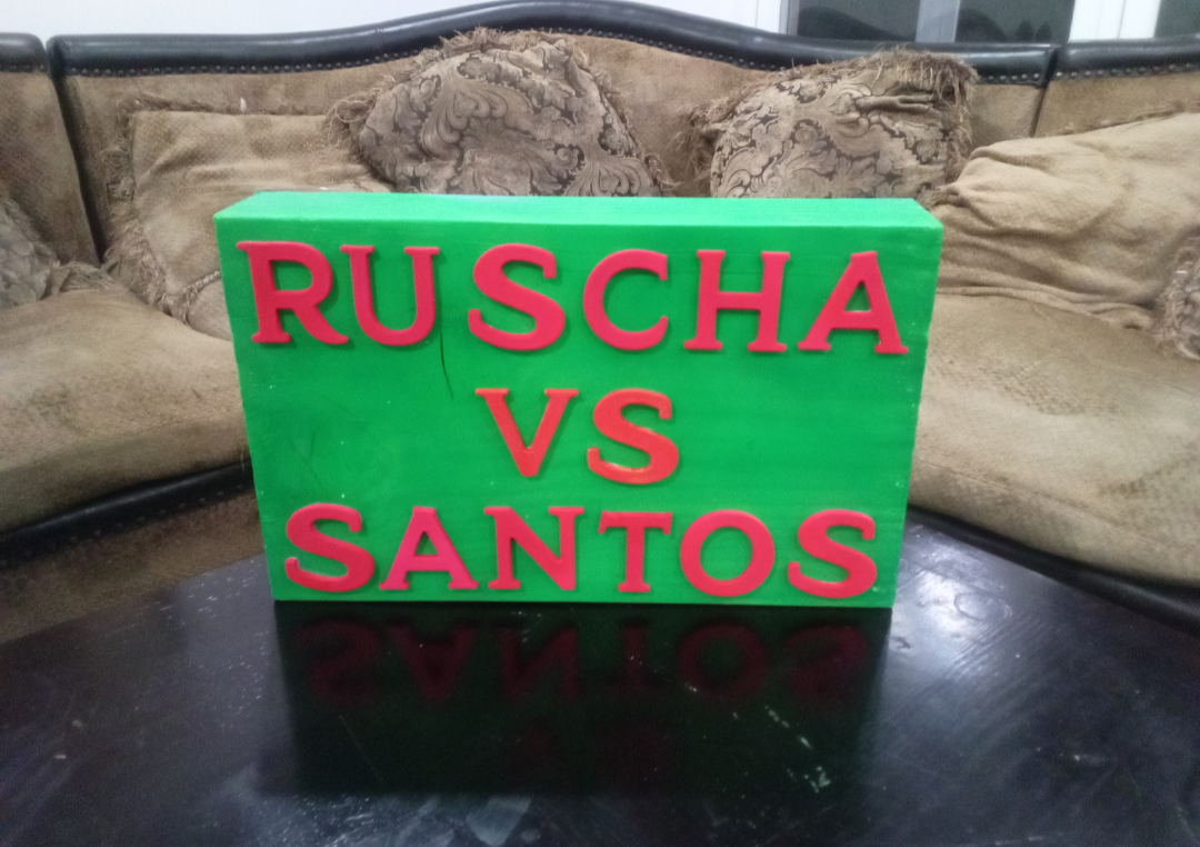 Ruscha vs Santos works