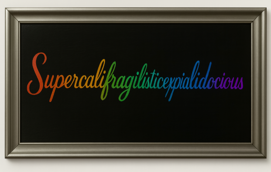 Supercalifragilisticexpialidocious framed image