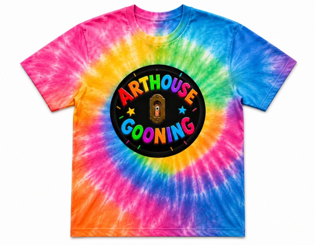ARTHOUSE GOONING Badge Tee : Rainbow Tie-Dye