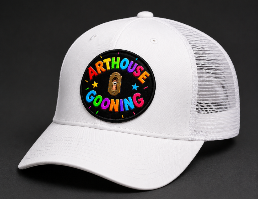 ARTHOUSE GOONING Badge Trucker Hat : White