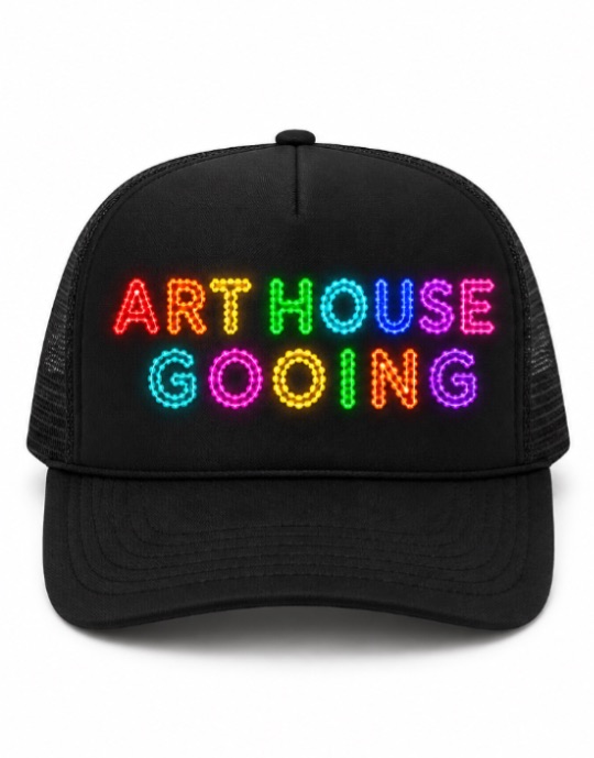 ARTHOUSE GOONING Neon Logo Trucker Hat : Black