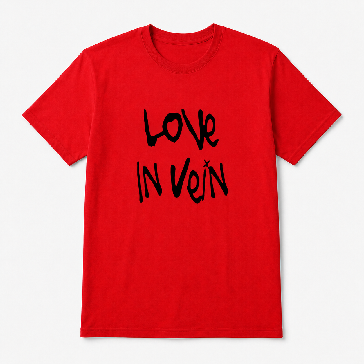 LOVE IN VEIN Logo Tee : Red